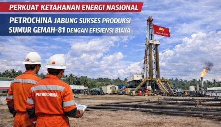 Keberhasilan pengeboran dan uji produksi awal sumur Gemah-81 milik PetroChina International Jabung Ltd. (PCJL) menjadi kontribusi nyata sektor hulu migas dalam memperkuat ketahanan energi nasional.